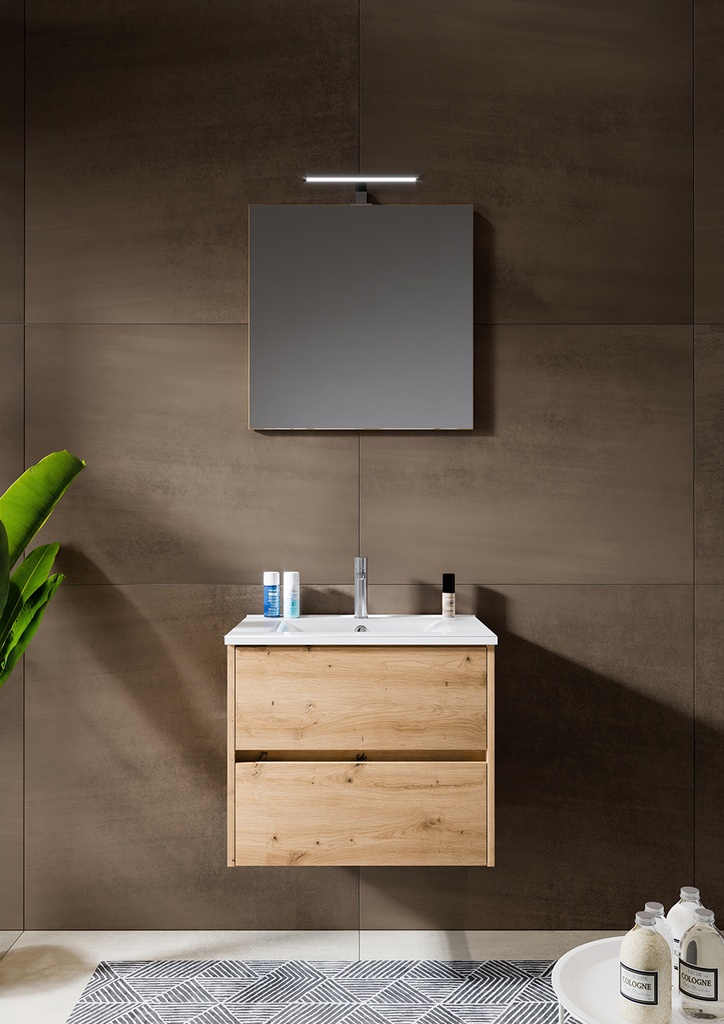 SOUS MEUBLE NEW ICE 2 TIROIRS CHENE 60CM