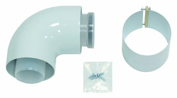 COUDE VENTOUSE PP/ALU BULEX 90° 60/100  0020257009