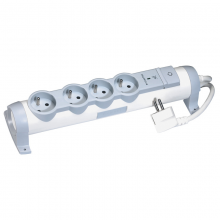 BLOC MULTIPRISE LEGRAND AVEC PROTECTION 4X2P+T AVEC CABLE 1.5M 494-14