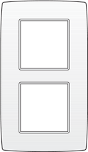 PLAQUE DOUBLE VERTICAL NIKO BLANC 101-762