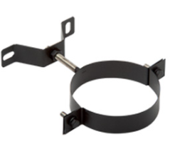 BRIDE MURALE INOX SIMPLE PAROI NOIR 80mm