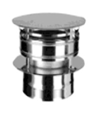 CHAPEAU ANTI-PLUIE INOX SIMPLE PAROI 80