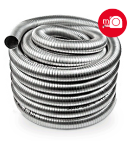 FLEXIBLE INOX 316 DOUBLE PAROI 100mm