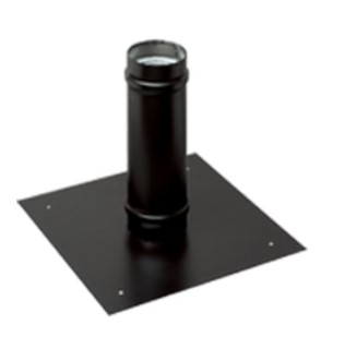 PASSAGE MURALE CARRE INOX SIMPLE PAROI NOIR 100