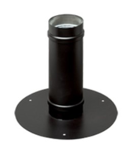 PASSAGE MURALE ROND INOX SIMPLE PAROI NOIR 100