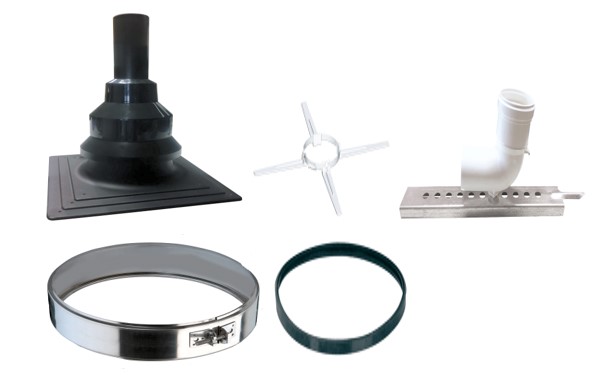 KIT DE RACCORDEMENT POUR FLEXIBLE PP EXPO INOX 80mm