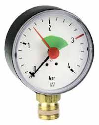 MANOMETRE 50mm 1/4 MALE RADIAL 0-4 BARS