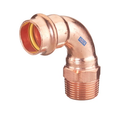 COUDE A SERTIR V-PRESS AQUAGAS 1/2M X 18mm