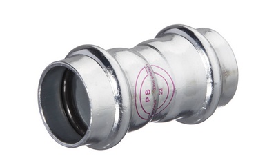 MANCHON A SERTIR V-PRESS ELECTROZINGUE 22mm