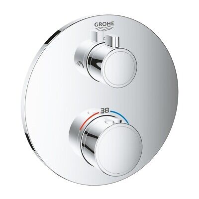 SET DE FINITION GROHE ROND 2 SORTIES INVERSEUR INTEGRE CHROME 24076000