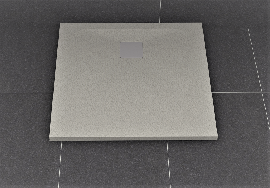 TUB DE DOUCHE ANTI DERAPANT IDEAL STANDARD ULTRA FLAT S 90 X 90 CONCRETE GREY