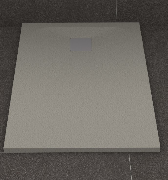 TUB DE DOUCHE ANTI DERAPANT IDEAL STANDARD ULTRA FLAT S 120 X 90 CONCRETE GREY