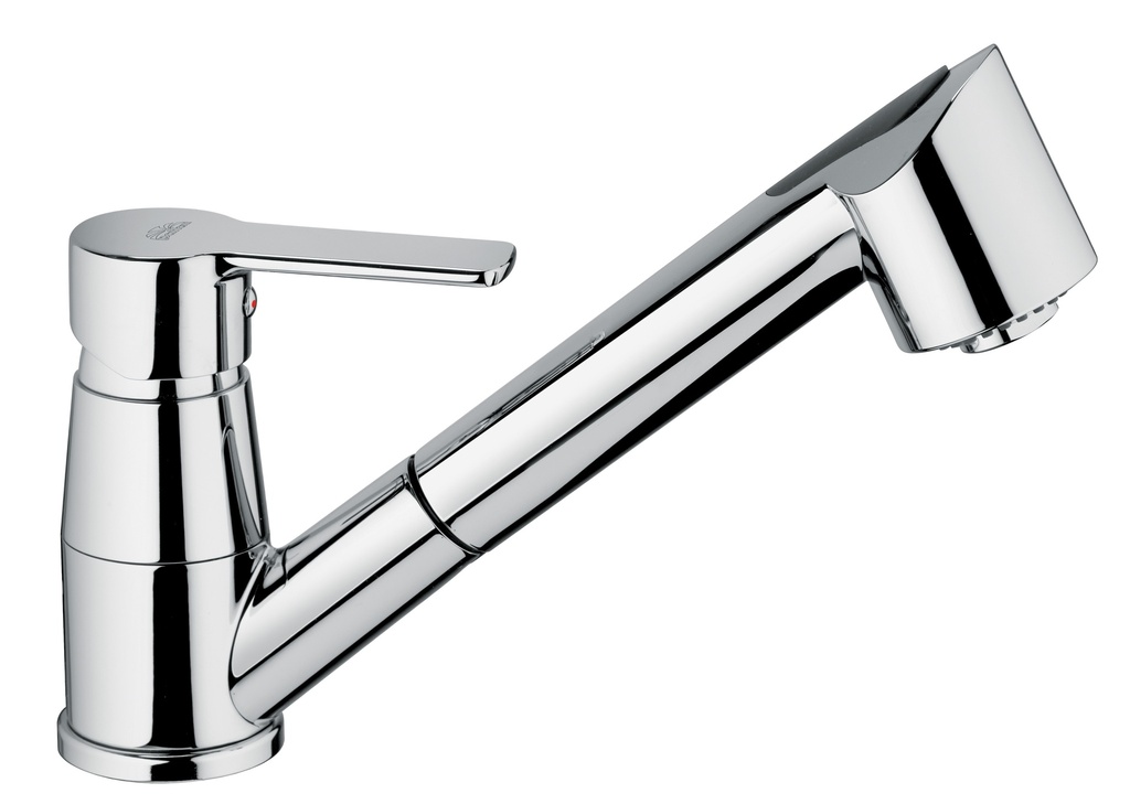 MITIGEUR EVIER PAFFONI RED AVEC DOUCHETTE 2 JETS CHROME