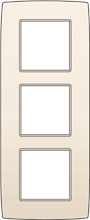 PLAQUE NIKO CREME TRIPLE VERTICALE 100-763