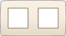PLAQUE NIKO CREME DOUBLE HORIZONTALE 100-768