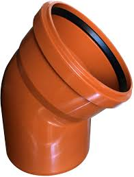 COUDE PVC 15° MF 160MM JOINT LIBRE ROUGE P104