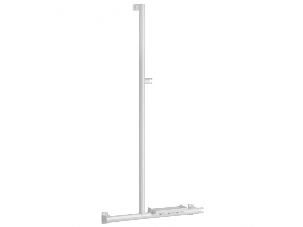 BARRE D'APPUI PELLET EN T OU EN L1296mm X 600mm AVEC SUPPORT DOUCHETTE BLANC