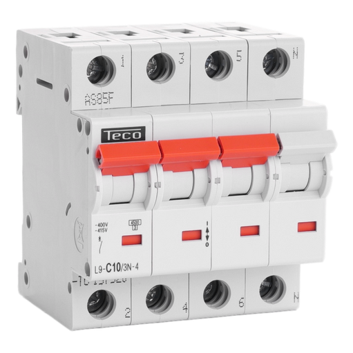 [L9C103N4] DISJONCTEUR TECO TETRA 3 POLES+N 10A COURBE C 4.5KA