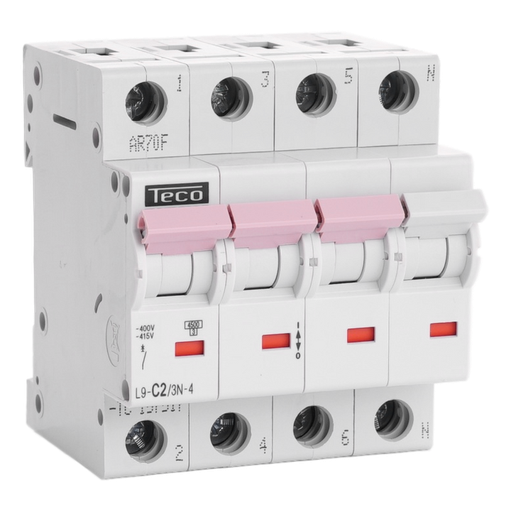 [L9C43N4] DISJONCTEUR TECO TETRA 3 POLES+N 4A COURBE C 4.5KA