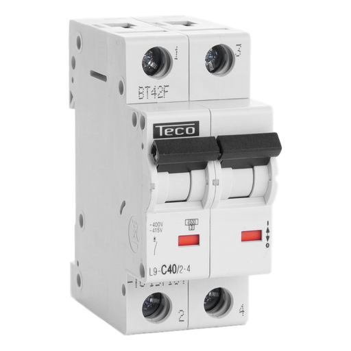[L9C4024] DISJONCTEUR TECO MONO 2 POLES 40A COURBE C 4.5KA