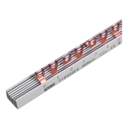 [T16456FE] PEIGNE A FOURCHES TECO 3 POLES+N L1NL2NL3N 16mm 56 MODULES 1 METRE