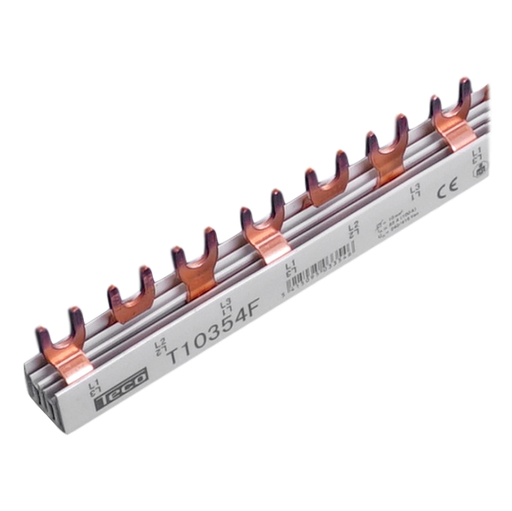 [T10354F] PEIGNE A FOURCHES TECO 3 POLES 10mm 56 MODULES 1 METRE