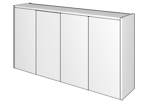 [ARMP120BL] ARMOIRE DE TOILETTE NEW ICE 120CM BLANC