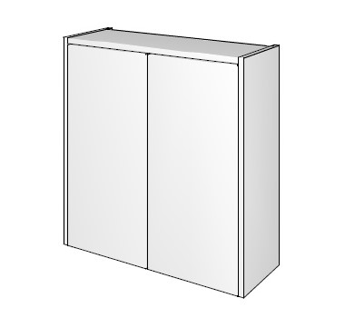 [ARMP60BL] ARMOIRE DE TOILETTE NEW ICE 60CM BLANC
