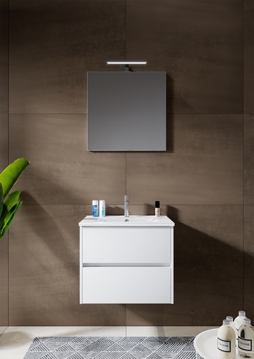 [SMP60BL] SOUS MEUBLE NEW ICE 2 TIROIRS BLANC 60CM