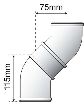 [0020199416] COUDE VENTOUSE BULEX ALU/ALU 45° 80/125  0020199416