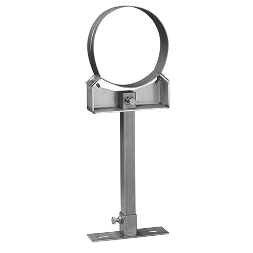 [X030100] BRIDE MURALE REGLABLE DE 120 A 360mm INOX DOUBLE PAROI 100mm