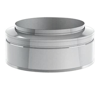 [X025130] CONE DE FINITION INOX DOUBLE PAROI 130mm