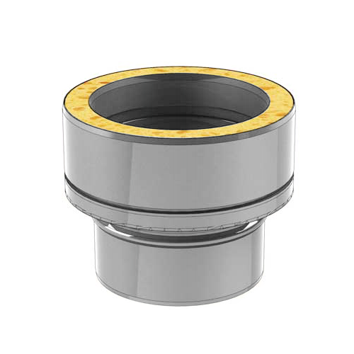 [X037150] CONNEXION INOX SIMPLE PAROI M A DOUBLE PAROI F 150mm