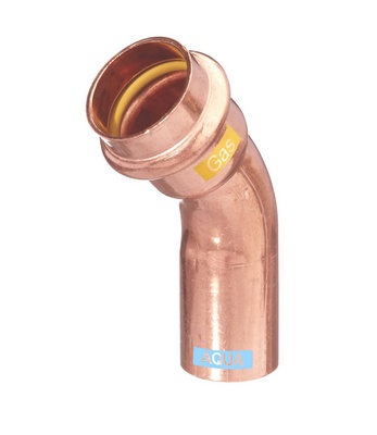 [12128AGS] COUDE A SERTIR V-PRESS AQUAGAS MF 45° 28mm