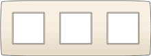 [100-767] PLAQUE NIKO CREME TRIPLE HORIZONTALE 100-767