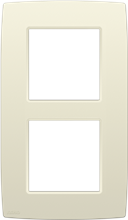 [100-762] PLAQUE NIKO CREME DOUBLE VERTICALE 100-762