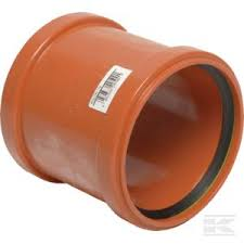 [GRESM110NICOLL] MANCHON PVC AVEC ARRET FF 110MM JOINT LIBRE ROUGE