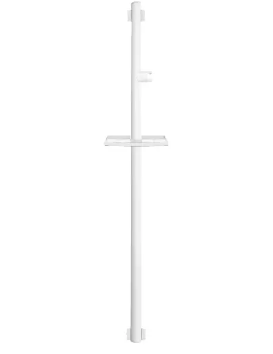 [049819] BARRE DE MAINTIEN POUR DOUCHE PELLET BLANC AVEC SUPPORT DOUCHETTE 049819