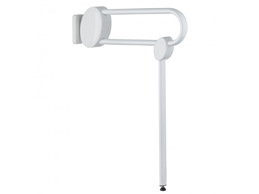 [048661] BARRE DE RELEVEMENT RABATTABLE AVEC BEQUILLE ALUMINIUM BLANC